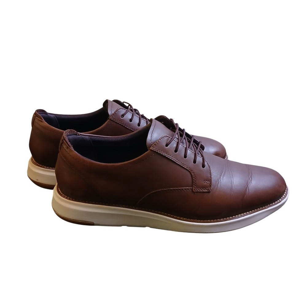 Cole Haan Mens Grand 360 Brown Leather Oxford Derby Dress Sneakers Shoes